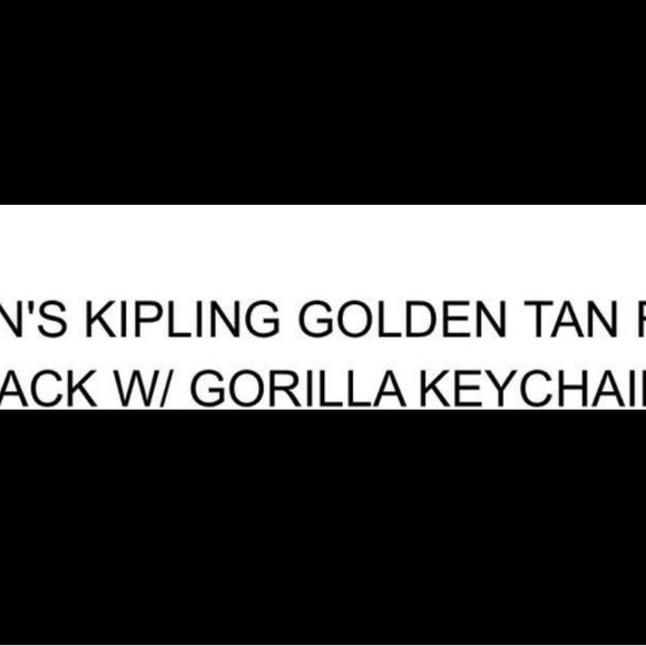 Kipling Beige Backpack with Charm - Picture 8 of 9